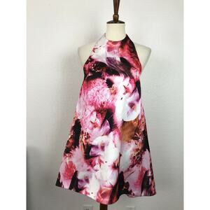 Keepsake The Label Floral Asymmetric Mini Halter Dress